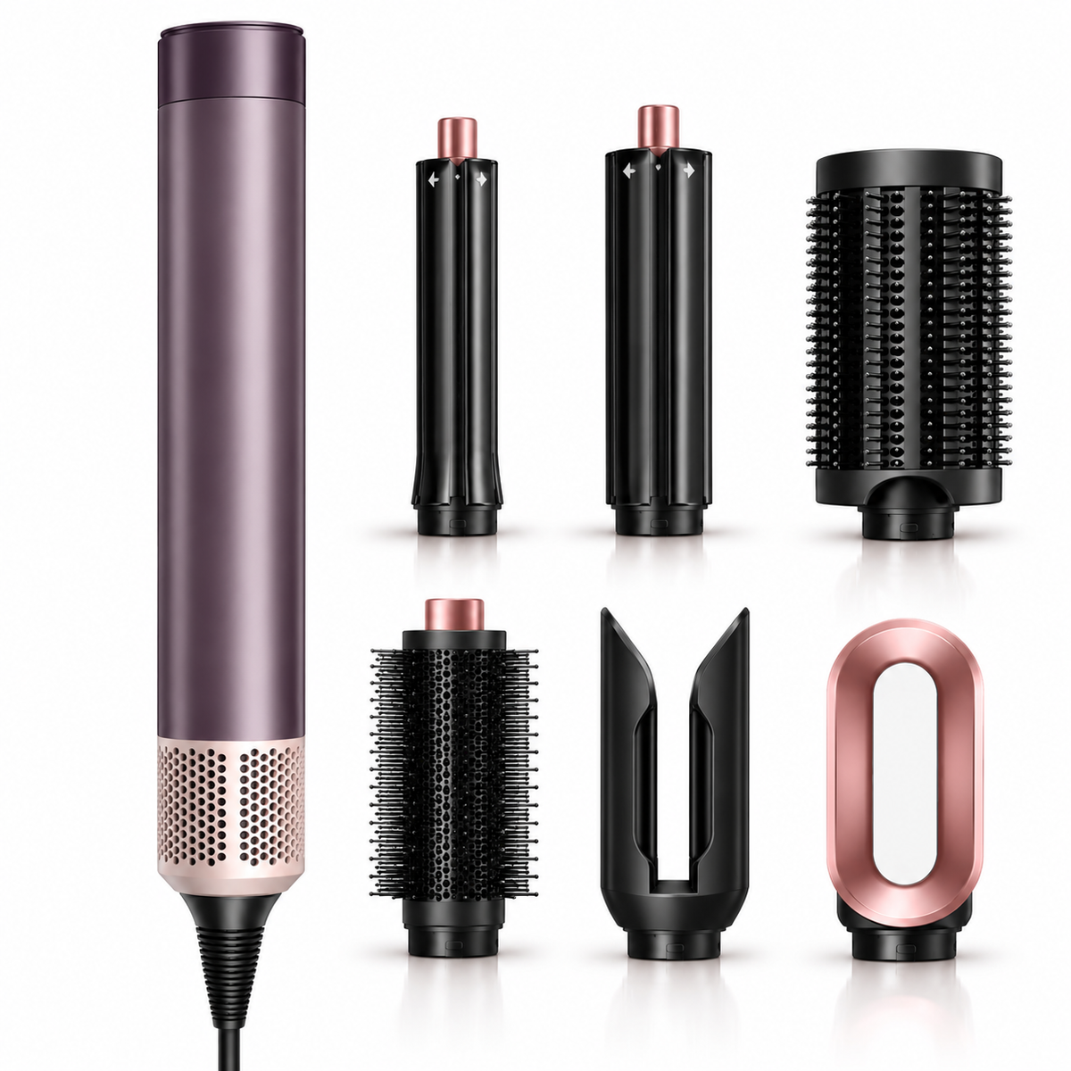 6-i-1 multi hair styler med fön plattång och locktång 30 och 40 mm