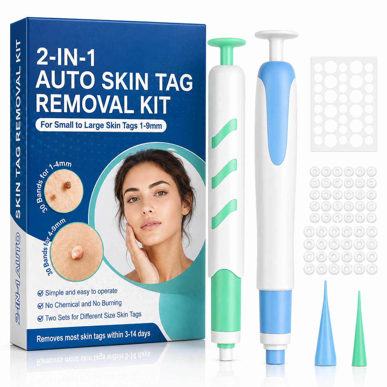 Skin Perfect hudfliksborttagare kit — professionellt hemma-verktyg för borttagning av hudflikar och små åldersvårtor
