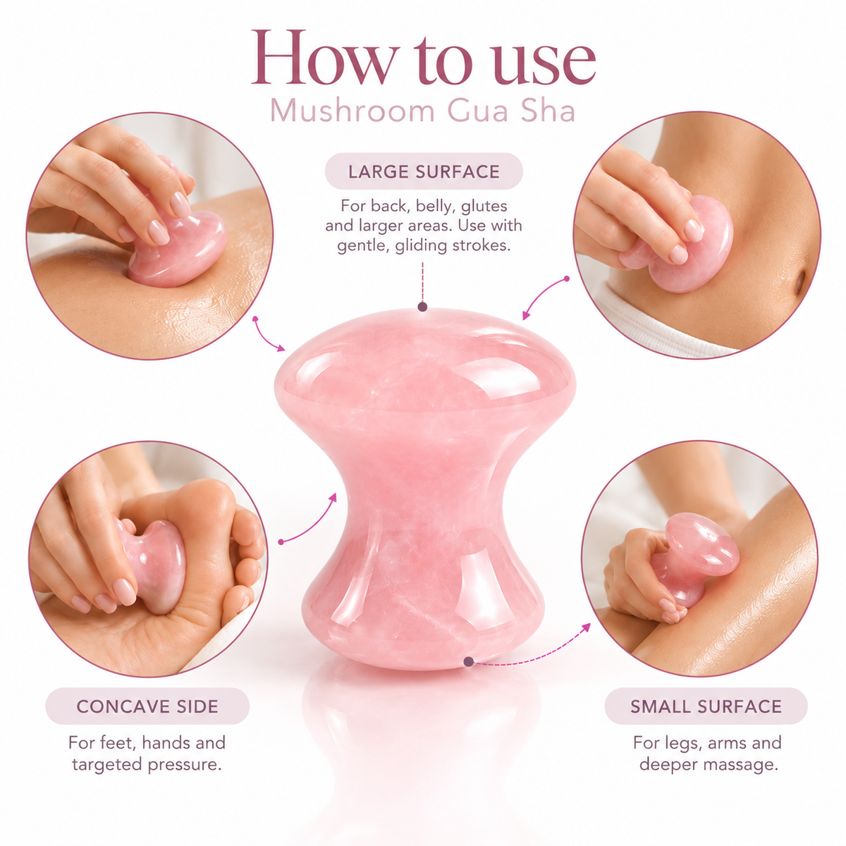 100 procent naturlig rose quartz handskuren för ansiktssculpting