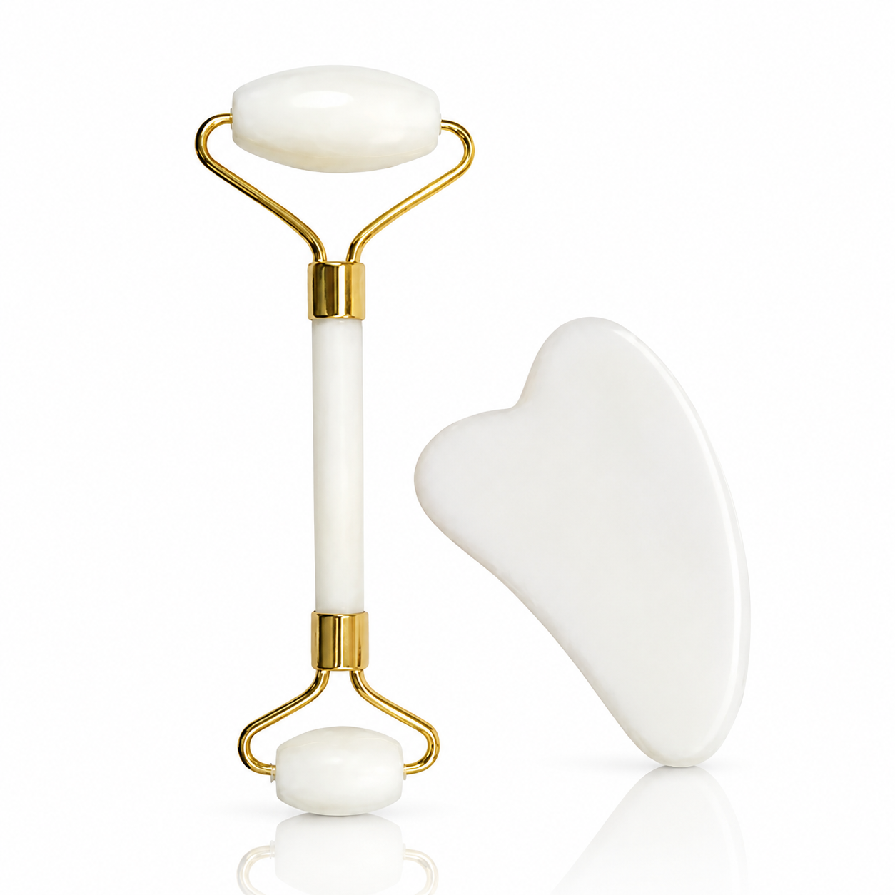 Ansiktsmassage med jade roller stimulerar mikrocirkulation och reducerar svullnad