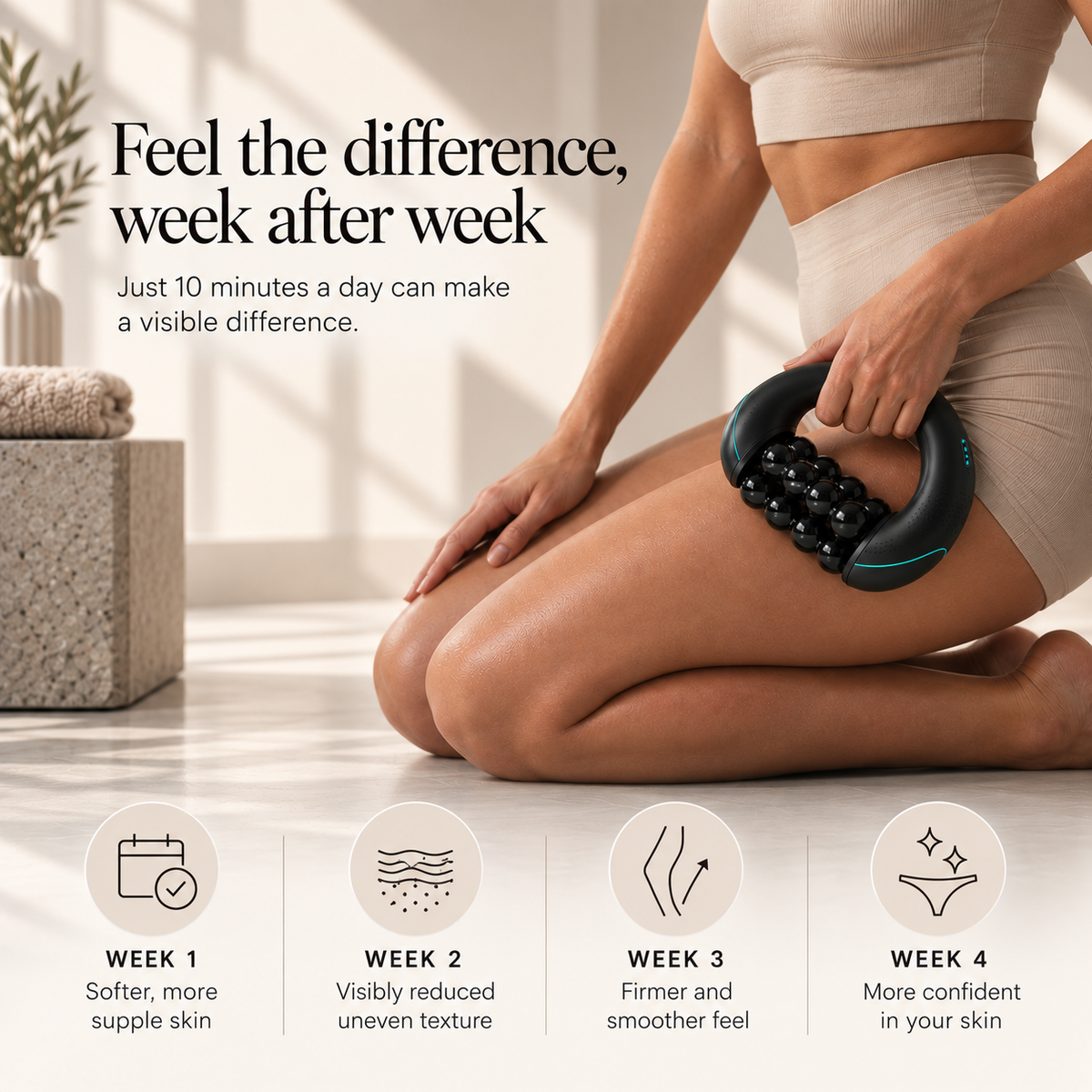 Ergonomiskt handtag på ELYO Body Roller för hemma-massage