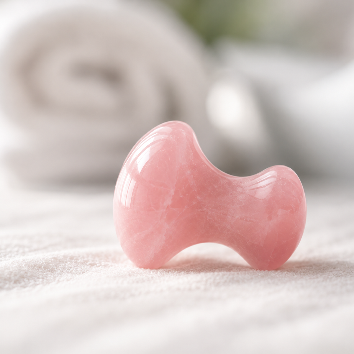 Rose quartz mushroom perfekt för området runt ögonen och tinningarna