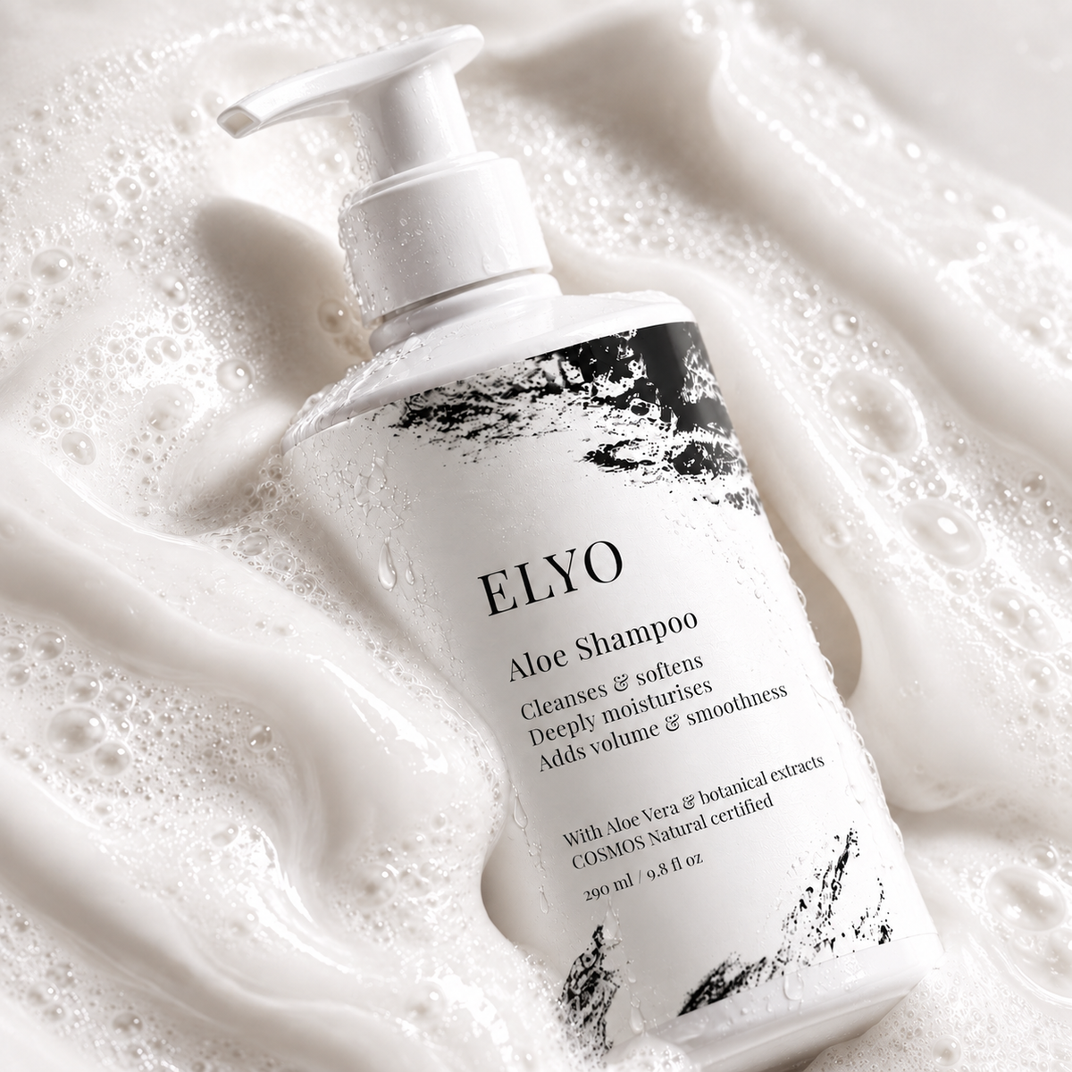 Sulfatfri aloe schampo för dagligt bruk och färgat hår