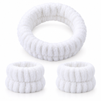 Set med 1 pannband och 2 handledsband i mjuk flanell