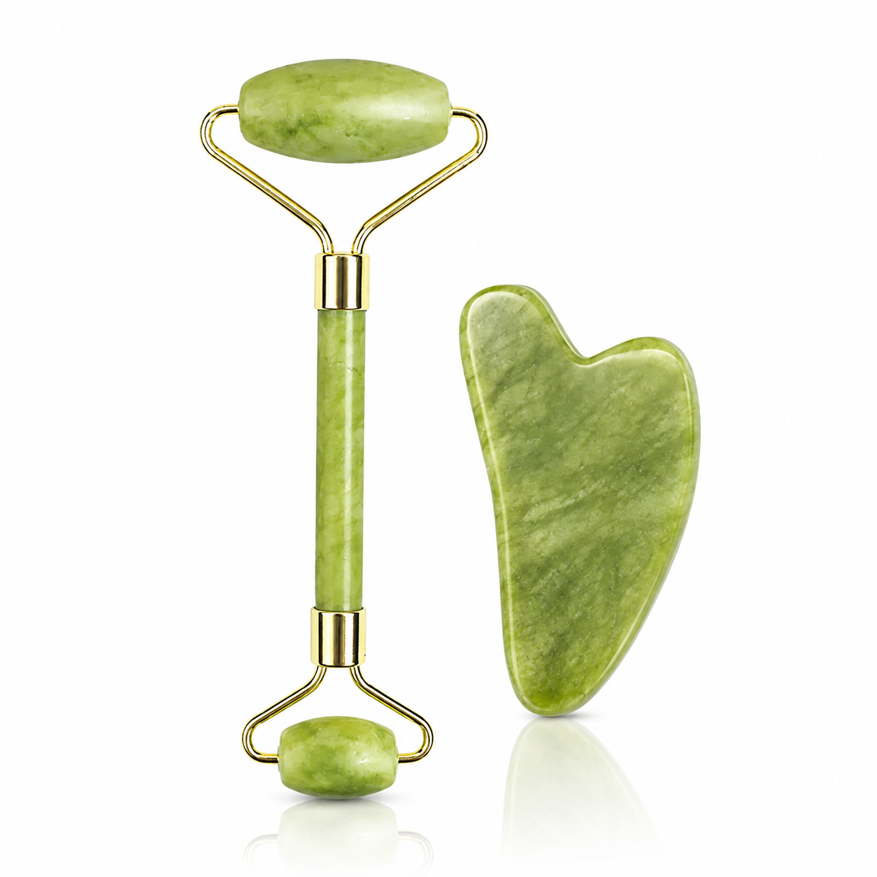 Komplett ELYO Jade Ritual set i presentbox — handformad naturlig jade i premium K-beauty-design