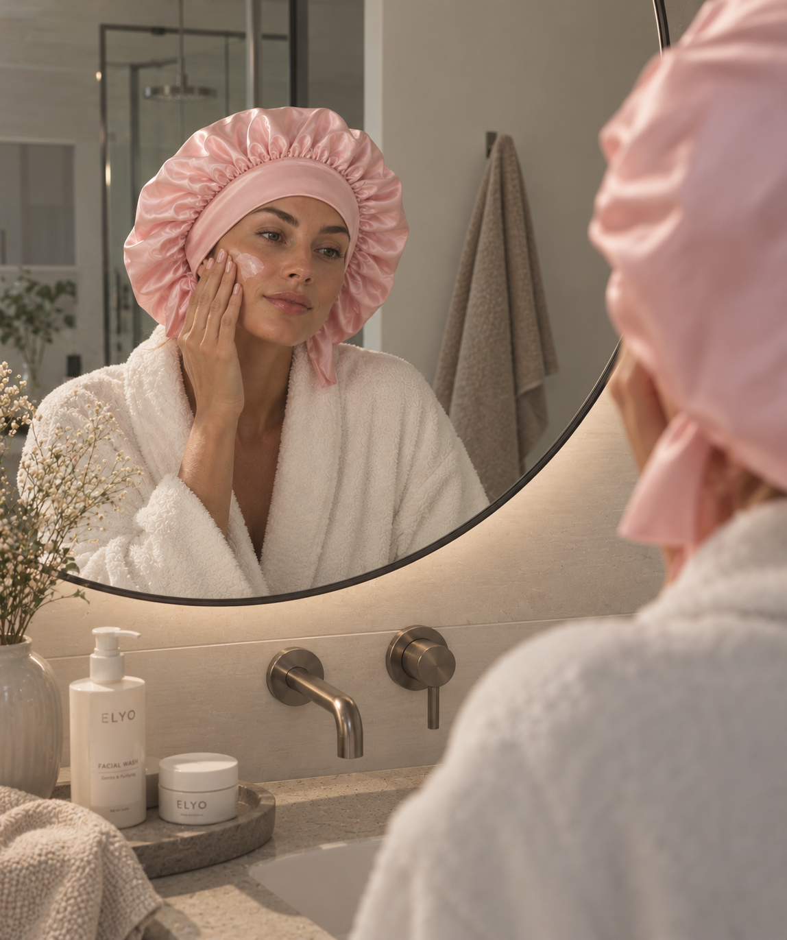 Silk Bonnet för perfekta lockar och bevarad blowout över natten