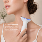 ELYO Sculpt Neck™ med LED-ljusterapi och 45°C värmebehandling aktiv