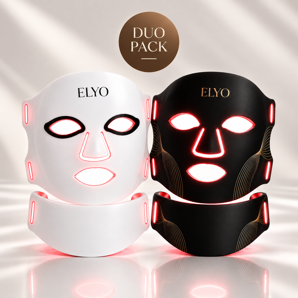 ELYO Glow LED-mask DUO™ - LED-mask för Ansikte & Hals - Köp 1, Få 1 GRATIS