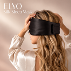 Sapphire Dream mörkblå sovmask i äkta silke för djup sömn