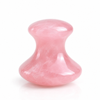 ELYO Mushroom Gua Sha i naturlig rose quartz för ansiktsmassage